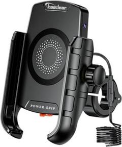 バイク用スマホホルダー ワイヤレス＆USB充電対応 振動吸収機能付き