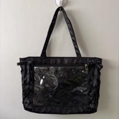 【美品】WEGO（ウィゴー）レースアップ痛バッグ Sサイズ サテンブラック