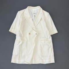 近年✨ ウィムガゼット リネンストレッチハーフスリーブジャケット 