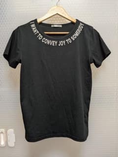 A80【Vandash】 英字ロゴ半袖Tシャツ 黒 L - 5