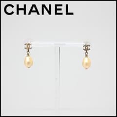 □ a1774 CHANEL【シャネル】 ピアス フェイクパール ココマーク