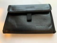 H*E様 miu miu 折り財布 ブラック　レザーナイロンのサムネイル
