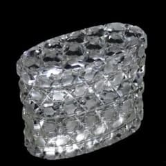 オールド・バカラ 珍品オーバル型切子蓋物 ダイヤモンドカット×格子柄 ディアマン オールド・バカラ 珍品オーバル型切子蓋物 ダイヤモンドカット×格子柄