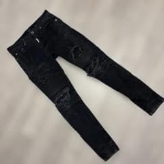 REPRESENT バイカーデニム 30 上野商会 黒 ダメージジーンズ