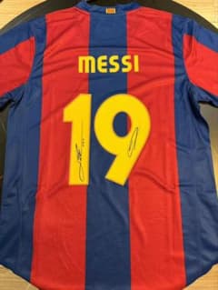 メッシ　ラミナ・ヤマル　ダブルサイン入りバルセロナジャージ ICONS COA メッシ ラミナ・ヤマル ダブルサイン入りバルセロナジャージ
