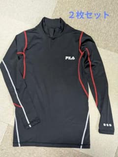 FILA ラッシュガード 2枚セット 長袖 ブラックのサムネイル