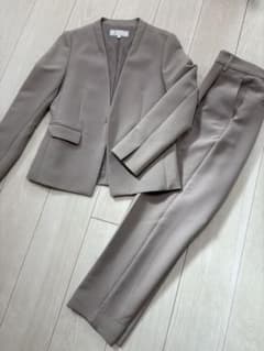 ROPÉ PICNIC セットアップスーツ M グレージュ ノーカラージャケット