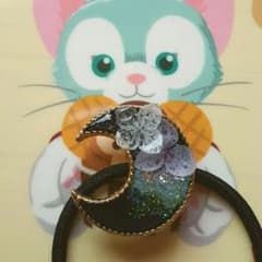 キラキラ宇宙と紫陽花☆月ヘアゴムのサムネイル