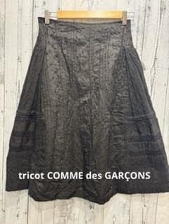 ♠️ コムデギャルソン　刺繍レース　フレアスカート　2005年製　ブラック　黒 ♠️ コムデギャルソン 刺繍レース フレアスカート 2005年製 ブラック