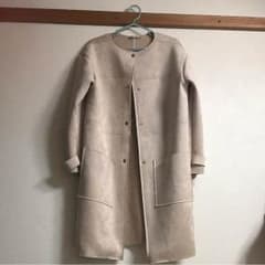 ZARA スエードコート ノーカラーのサムネイル