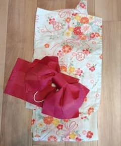 子供用　ゆかた帯付き 140cm-160cmのサムネイル