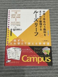 中学1年生の5教科をまとめて整理するルーズリーフ参考書 中1のサムネイル