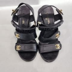 CHANEL ココマーク レザー サンダル - メルカリ
