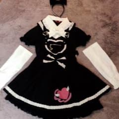 値下げしました)BODYLINEゴスロリメイド服☆6点セットのサムネイル