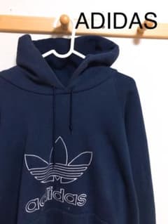 【秋物】　ADIDAS　パーカー　フーディー　ビックロゴのサムネイル