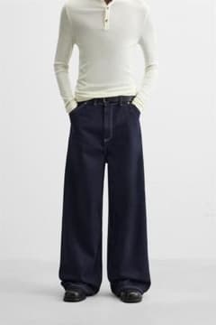 zara ワイドレッグバギーデニムパンツ新品タグ付きのサムネイル
