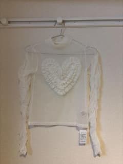 POPPY HEART TULLE SEE-THROUGH TOPS - メルカリ
