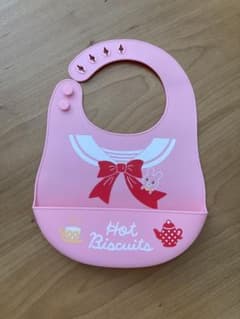 Hot Biscuits ピンクシリコンビブ mikihouse ミキハウスのサムネイル