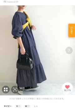 classical elf デニムライクワンピースのサムネイル
