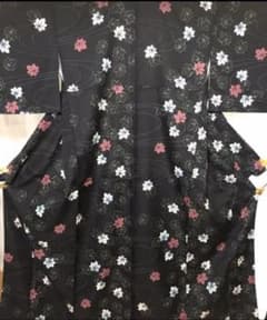 洗える着物　紅葉　裄69のサムネイル