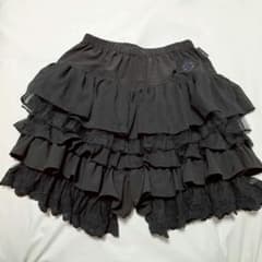 OZZ ONESTE フリルショートパンツ ブラック ティアード 薔薇刺繍 m75005398467_1.jpg?1781445626