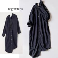 ナゴンスタンス nagonstans 濃紺 アシンメトリー ワンピース Y25のサムネイル