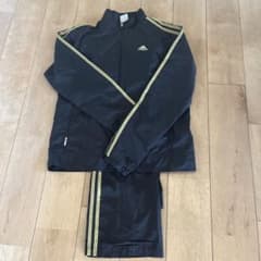 addidas アディダス☆ジャージ黒ゴールド☆美品のサムネイル