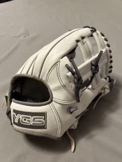限定】YGS 軟式 内野用 グラブ ホワイト×グレー 山本グラブスタジオ