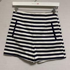 ZARA ザラ　M　ボーダー柄 ショートパンツ　ハイウエストのサムネイル