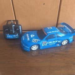 NISSAN SKYLINE GTR CALSONIC ラジコン 本体 - メルカリ
