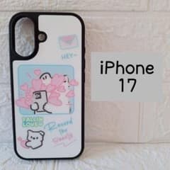 iPhone 17 스마트폰 케이스 커버 귀여운 하트 화이트 블랙
