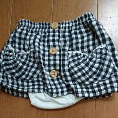 黒&白ギンガムチェックスカート。のサムネイル