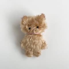 【最終価格】トラ アートドール ぬいぐるみ 海外作家 テディベア 茶トラ モヘア 猫 ハンドメイド ぬいぐるみ 作家 アートドール