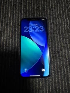 iPhone 12ブルー/128GB 背面ひび割れあり （手帳型ケースオマケ