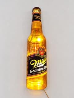 Miller ビール 大型ボトル型ライト 看板のサムネイル