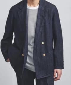 あ*き様 ユナイテッドアローズ デニム ダブルジャケット ブレザー 金