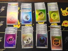 ポケモンカード 基本エネルギー 8種×8枚ミラー仕様 まとめ売り　64枚セットのサムネイル