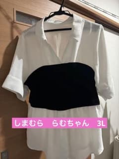 【即完売品】しまむら らむちゃん ビスチェ風ドッキングシャツ 3Lのサムネイル
