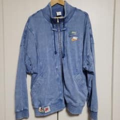 NIKEナイキ フューチュラロゴ ブルー デニム ジャケット XL - メルカリ