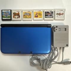 ニンテンドー3DS LL 青 充電器付き ゲームソフト6本付き タッチペン