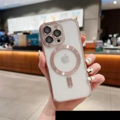 iPhone용 마그넷식 클리어 케이스 로즈 골드