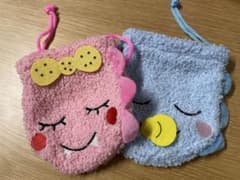 がんこちゃん 巾着ポーチ 2点セットのサムネイル
