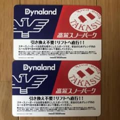 高鷲スノーパークリフト券 ダイナランド共通リフト券　まさ太郎様専用のサムネイル