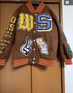 スタジャン ブラウン 野球モチーフ ワッペンのサムネイル