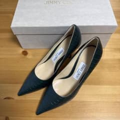 JIMMY CHOO ダークグリーン パンプス - メルカリ