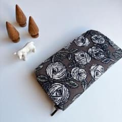 ミナペルホネン☆rosy☆ラウンドファスナー長財布☆ハンドメイド