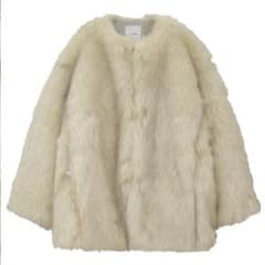 CLANE NO COLLAR VOLUME ECO FUR COAT - メルカリ