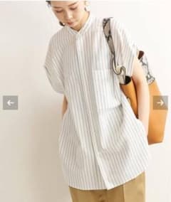 美品 IENA コットンルーズシャツのサムネイル