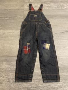 OshKosh b'gosh キッズ オーバーオール チェック柄パッチ　100.