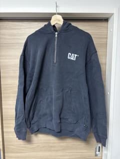 CAT ハーフジップパーカー XL ネイビーのサムネイル